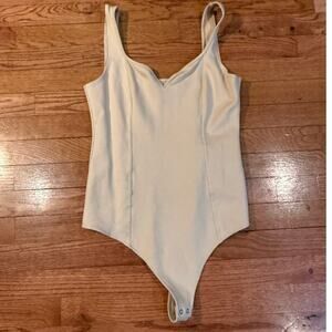 Abercrombie & Fitch Soft A&F V Neck Bodysuit Beige Size M